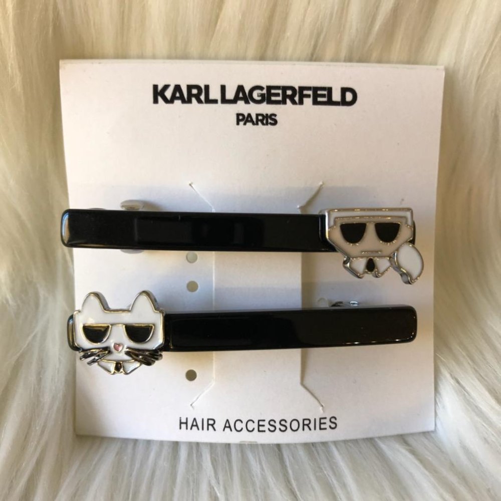 Karl Lagerfeld Charm Hair Barrette Set